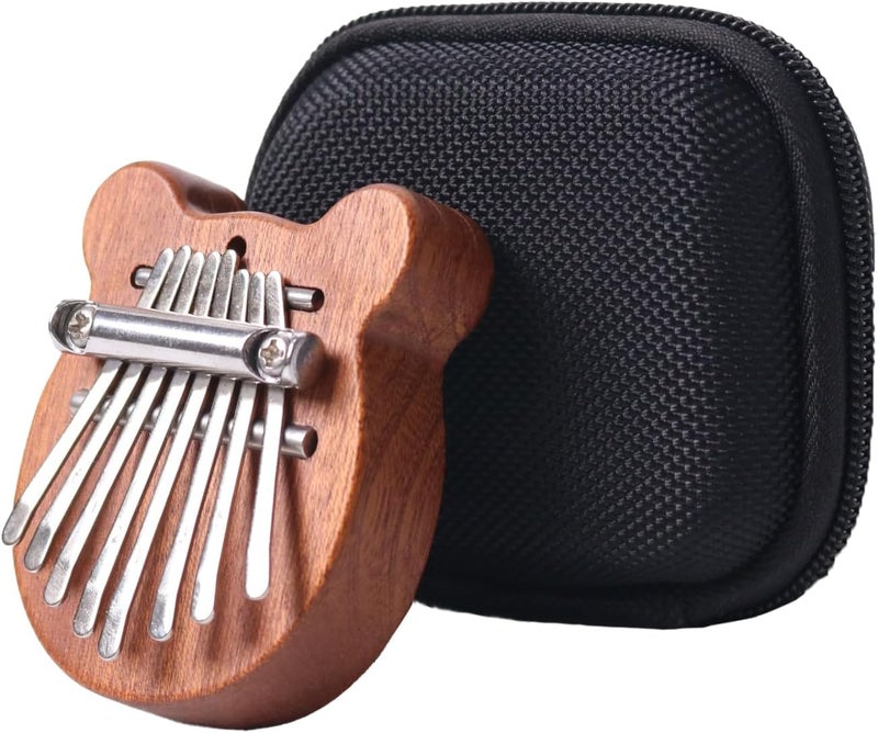 inDomit Kalimba Thumb Piano 8 Keys with Hard Protective Travel Case (Bear shaped） - Image 1